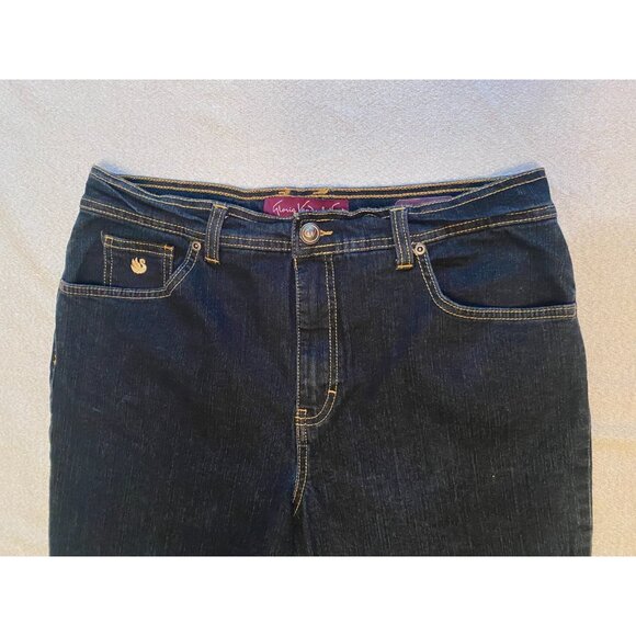 Gloria Vanderbilt size 14 dark denim jeans. Amanda style - Picture 8 of 9